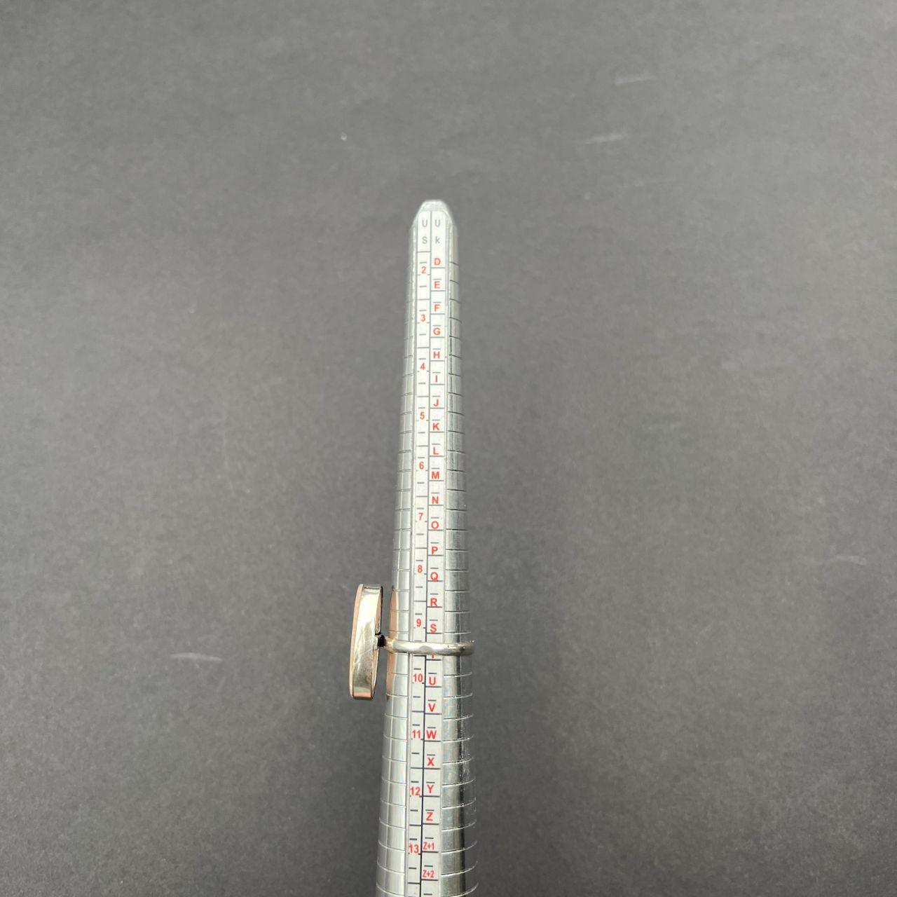 Silver Plated Pink Aventurine Gemstone Ring Size S1/2