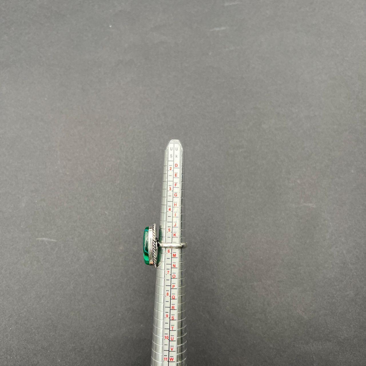 Silver Plated Marcasite Gemstone Ring Size L