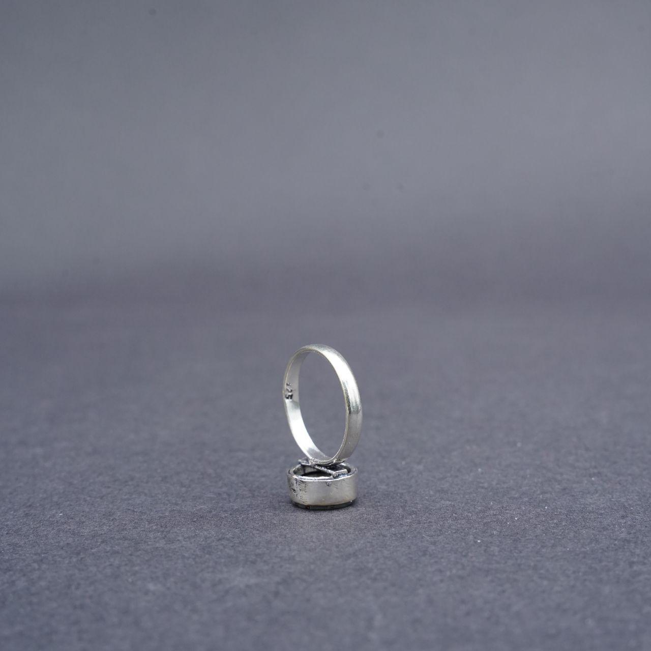 Silver Plated Abalone Shell Ring Size M1/2