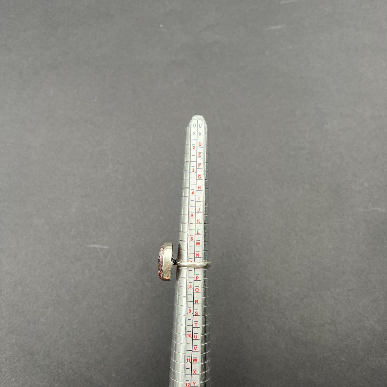 Silver Plated Crazy Lace Agate Gemstone Ring Size N1/2