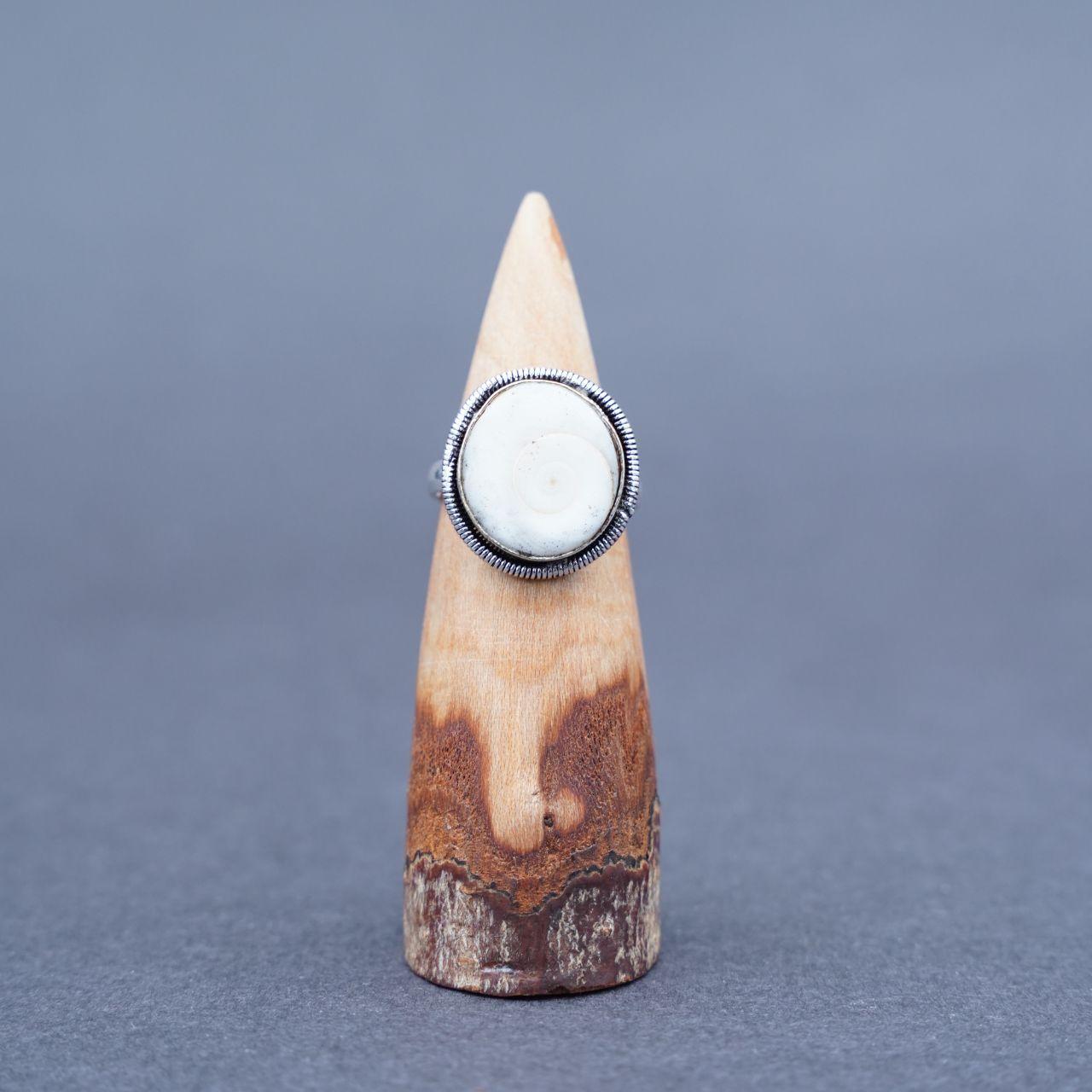 Silver Plated Shiva Eye Ring Size M1/2