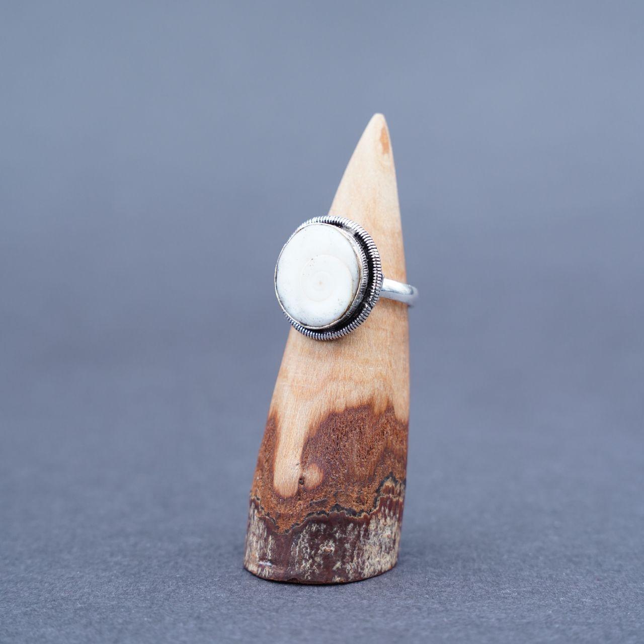 Silver Plated Shiva Eye Ring Size M1/2