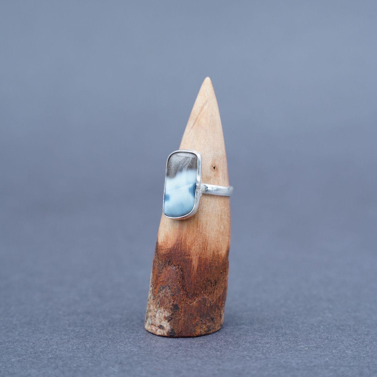 Silver Plated Owyhee Gemstone Ring Size M1/2