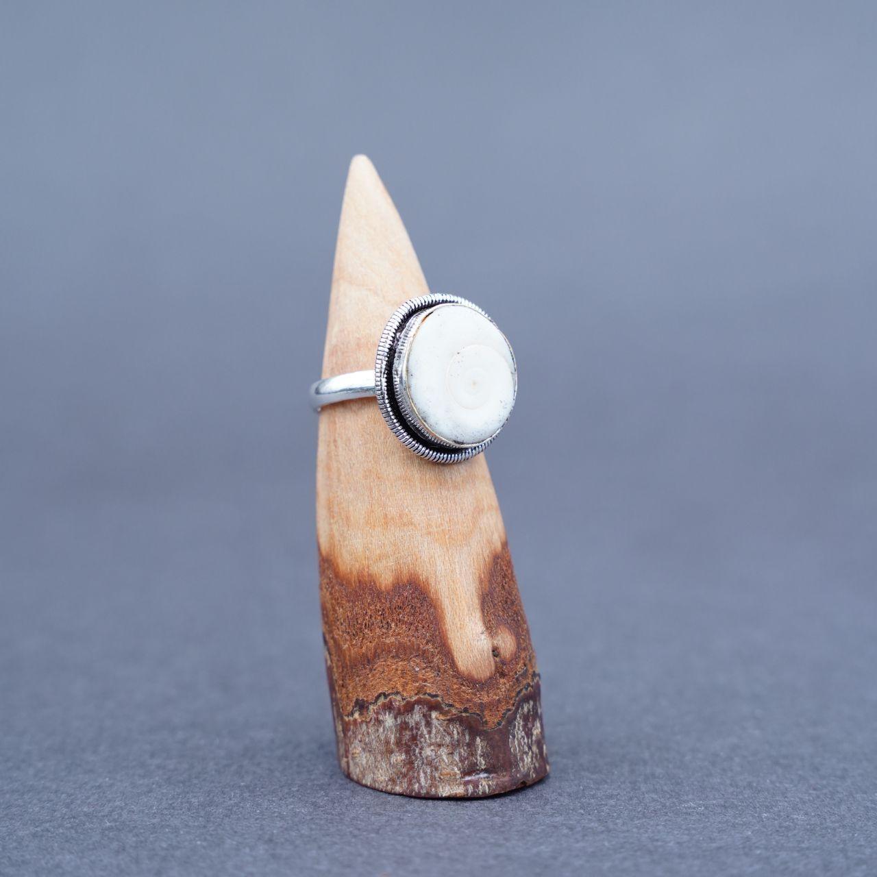 Silver Plated Shiva Eye Ring Size M1/2