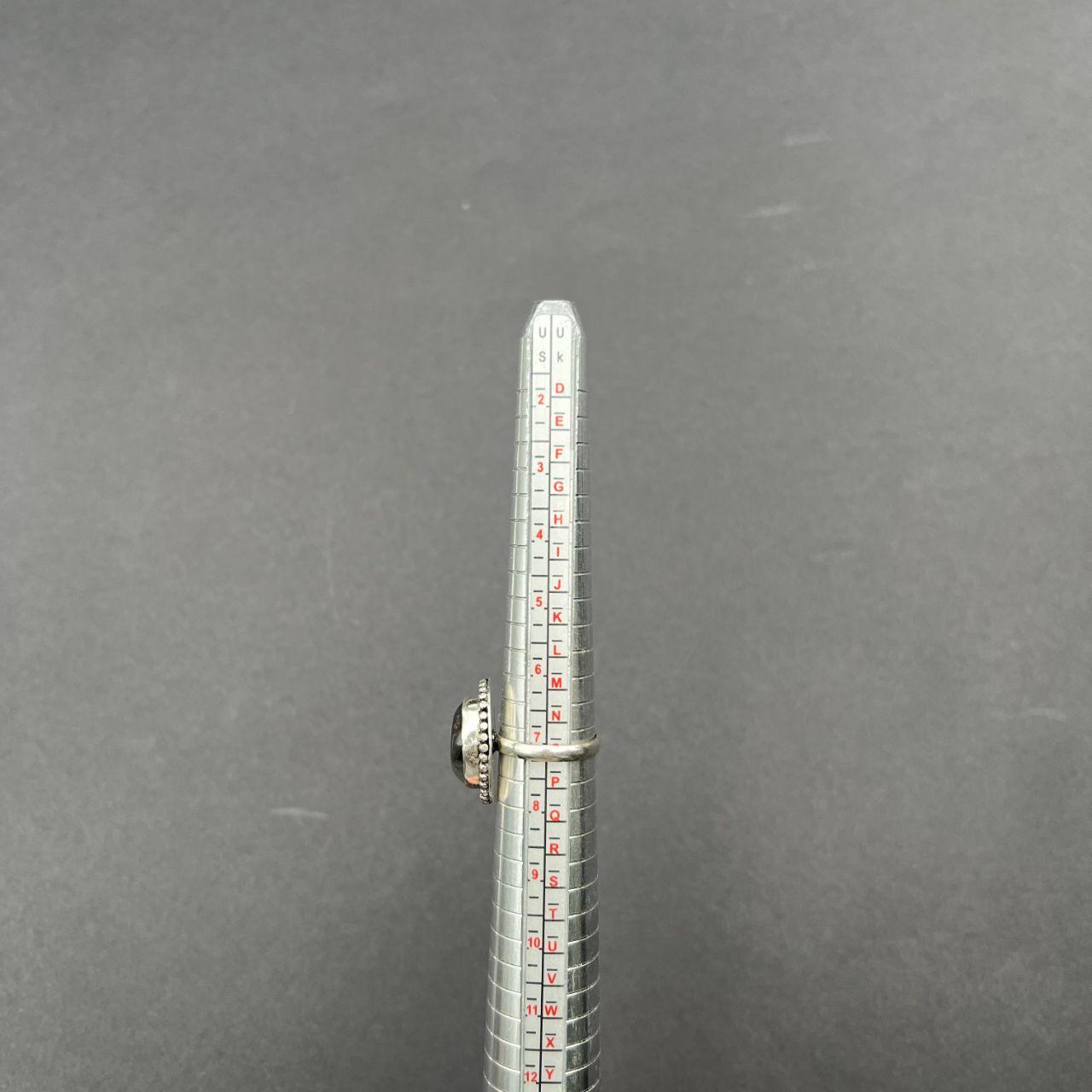 Silver Plated Gabru Jasper Gemstone Ring Size O