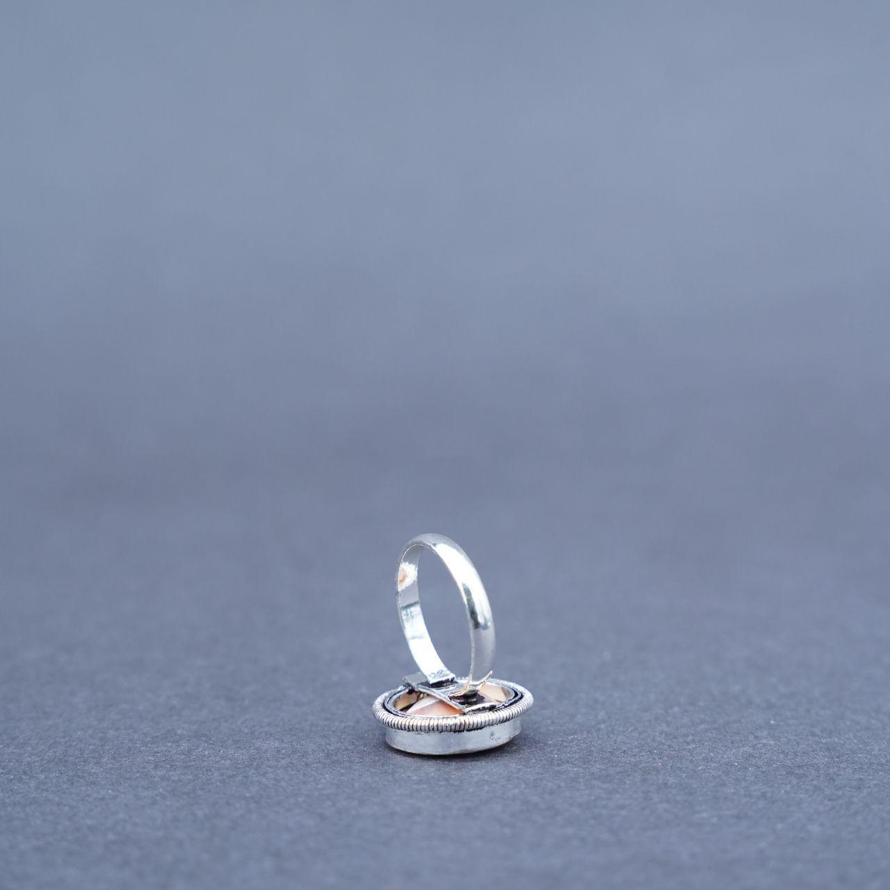 Silver Plated Shiva Eye Ring Size M1/2