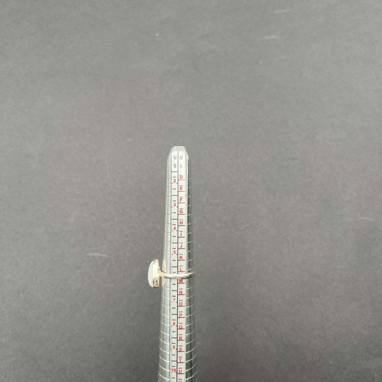 Silver Plated Moonstone Gemstone Ring Size L1/2