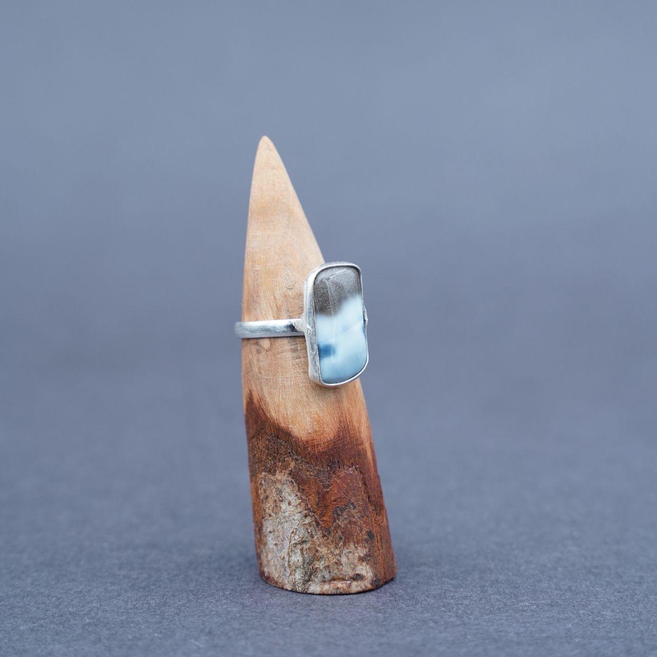 Silver Plated Owyhee Gemstone Ring Size M1/2